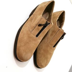Hush puppies tan leather shoes siz 9w